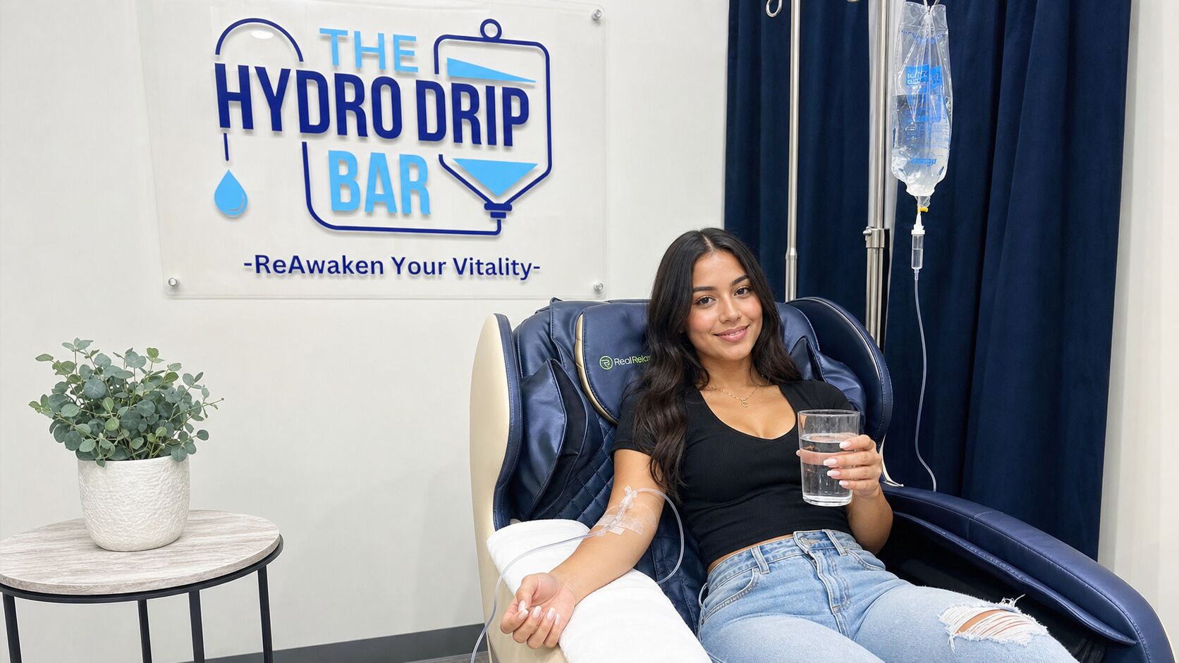 IV hydration therapy at The Hydro Drip Bar clinic