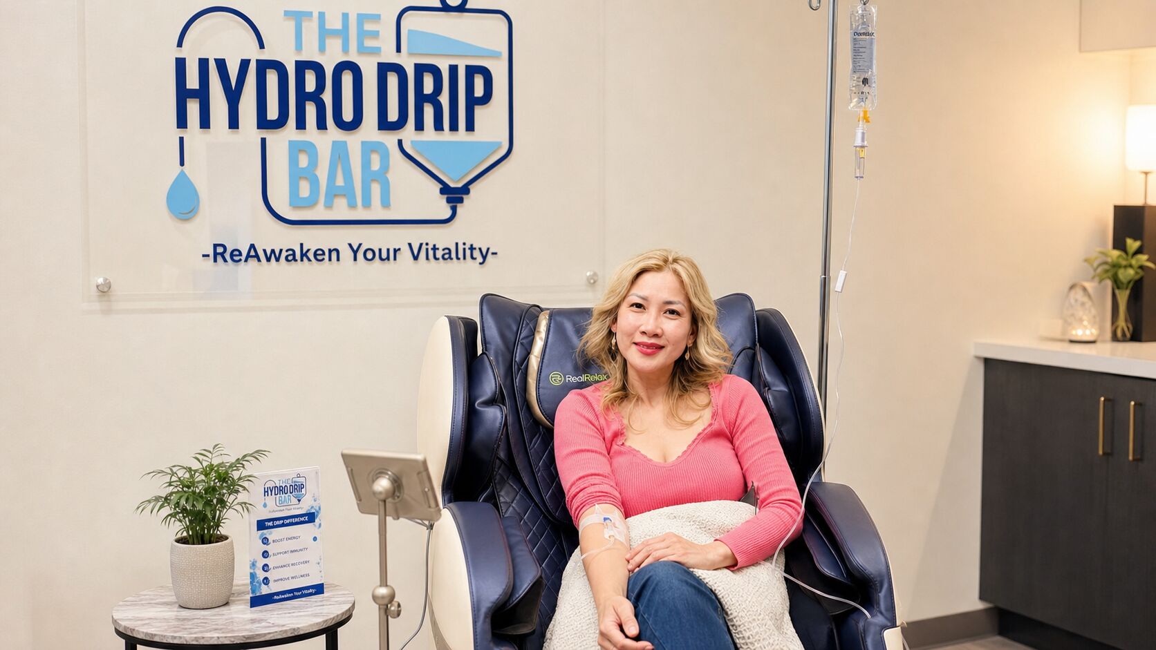 Stress relief IV therapy at The Hydro Drip Bar